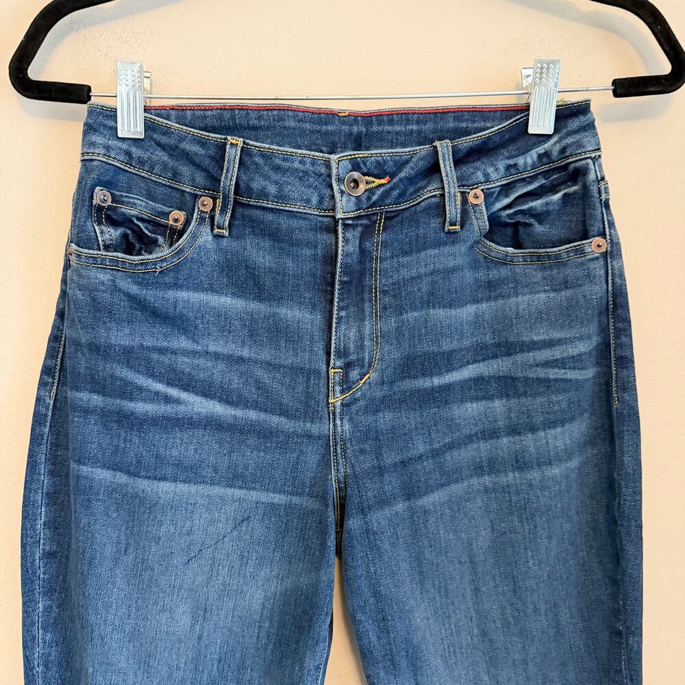 Raleigh Denim Workshop Haywood High Rise Thin Leg Jeans 28 Blue Stretch USA NWT - Picture 2 of 8